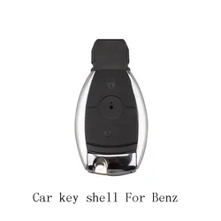 QWMEND-carcasa de llave remota de coche, 2 botones, para mercedes-benz MB CL SLk CLK C E S, funda de llavero inteligente de coche