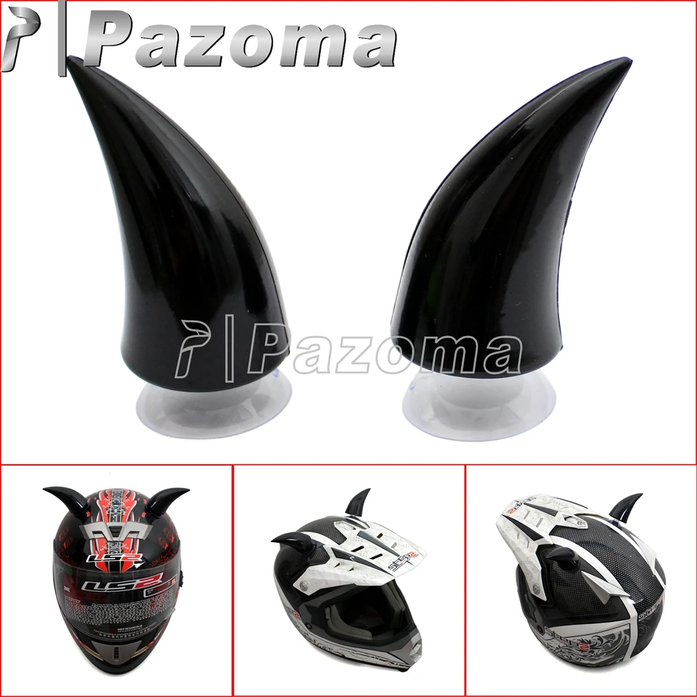 Black Universal Motorcycle Helmet Devil Horn w/ Sucker Decorations Motorbike Helmets Accessories Custom Helmet Stip Devil Horns