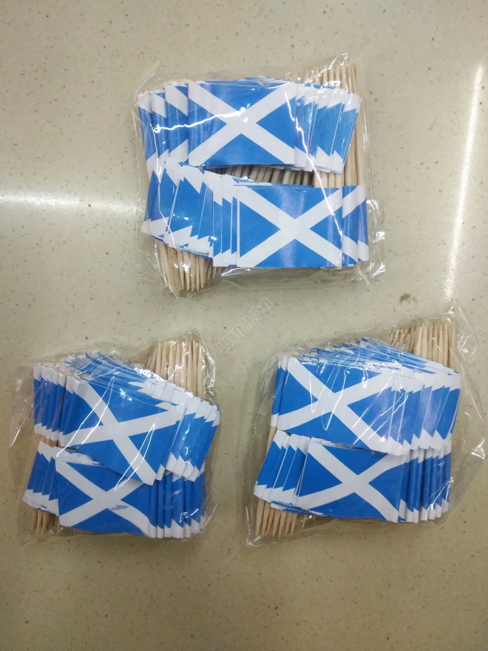 Mini Scotland Toothpick Flag 50Pcs Paper Food Picks Dinner Cake Toothpicks Cupcake DecorationFruit Cocktail Sticks