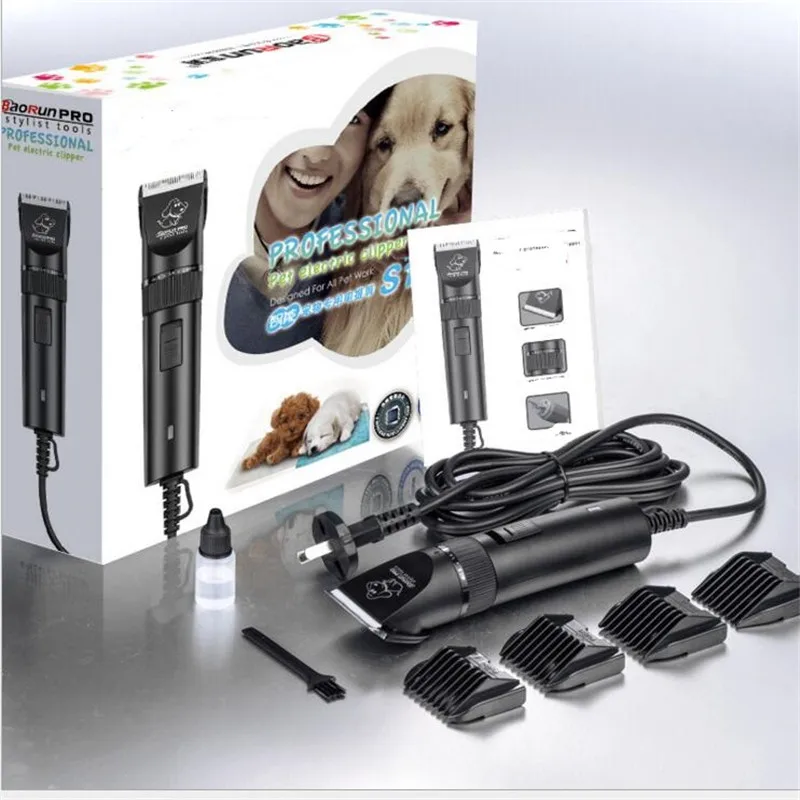 Professional Electric Pet Hair Clipper Corded Shearing Trimmer Dog Grooming Cut Cat Rabbit Fur Haircut Machine Precision Scissor