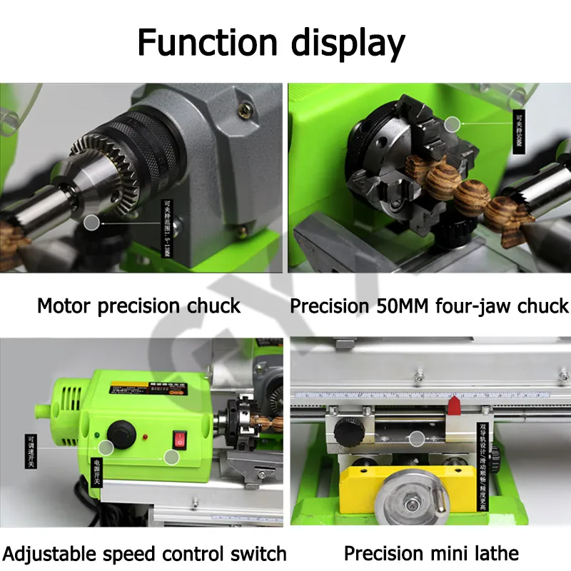 Small DIY Woodworking Lathe Bench Drill Buddha Bead Drilling Machine Multi-function Metal Precise Hand String Processing Machine