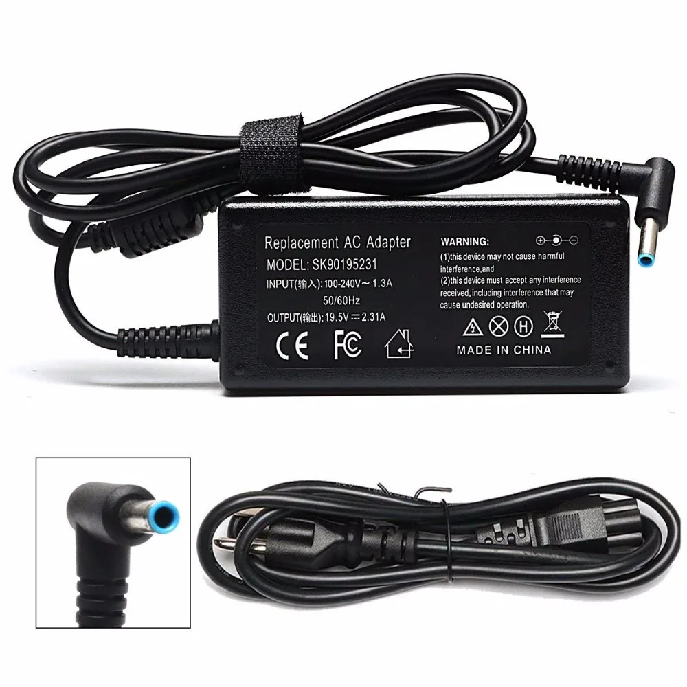 19.5V 2.31A 45W Laptop AC Power Adapter Charger for HP Stream 11 13 14 HP Split 13 x2 13-g110dx 13-m010dx HP Chromebook 14-x