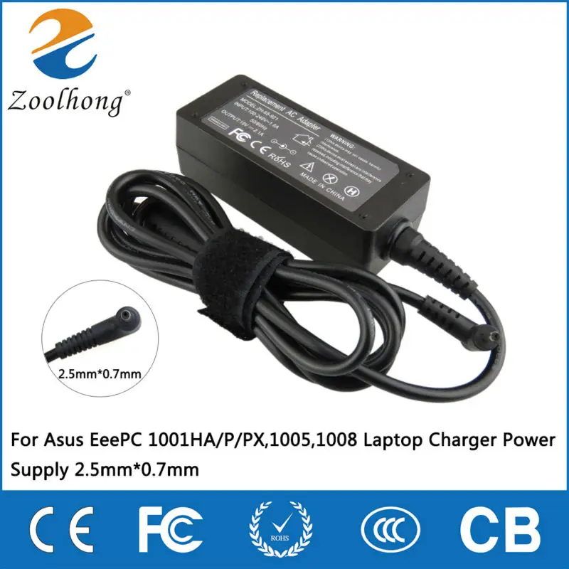 19V 2.1A 2.5*0.7mm AC Adapter For Asus EEE PC X101 X101H X101CH R011PX 1011PX 1015PW 1015PX 1015PEB 1005 1005HA Laptop Adapter