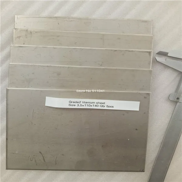 grade2 tianium sheet 3.5mm x 110mm x 140mm,5pcs ,free shiping