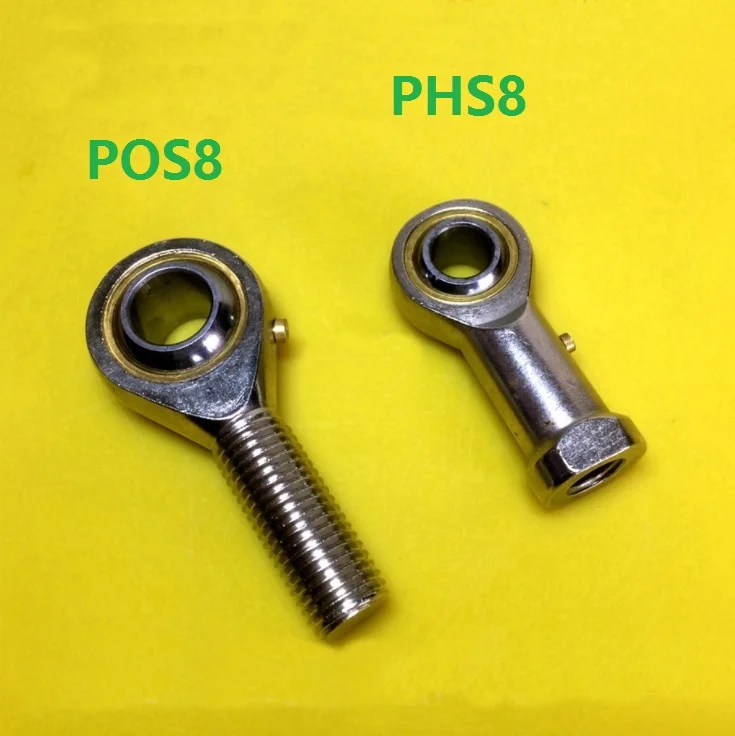 

20pcs PHS8 POS8 8mm Rod Ends Bearings Fish Eye Rod End Joint Bearing