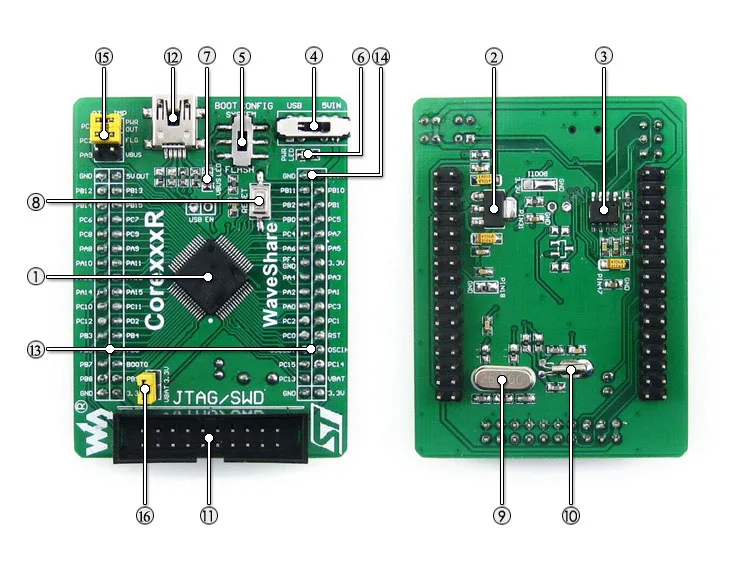 

Core405R STM32F4 Core Board STM32F405RGT6 STM32F405 STM32 Cortex-M3 Evaluation Core Development Board with Full IOs