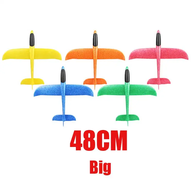 48cm Big Hand Launch Throwing Foam Palne EPP Airplane Model Glider Plane Aircraft Model Outdoor DIY Educational Toy For Children