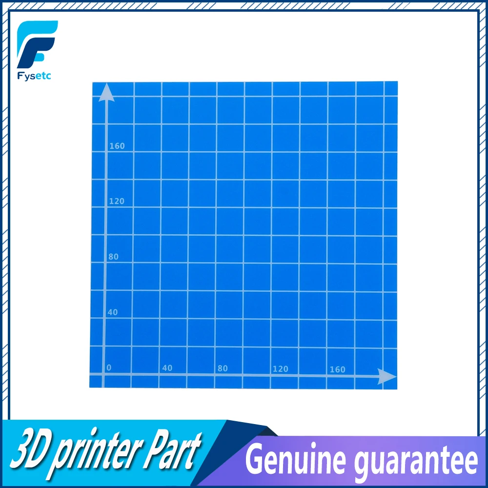 1pc 220x220mm Blue Frosted Heated Bed Sticker Coordinate Build Sheet Build Plate Form For Wanhao Anet A6 A8 Tarantula Ender 5