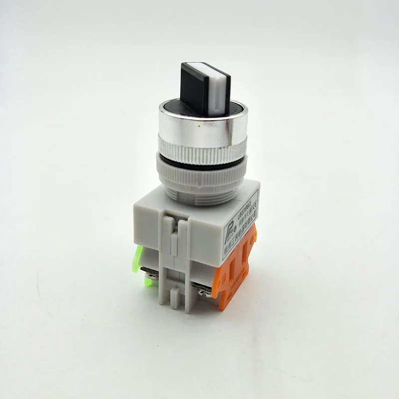 10A 660V 2 Positons ON-OFF 4 Terminal 1NO+1NC Latching Rotary Selector Switch 22mm Mount hole Knob Switch LAY37-11X/2