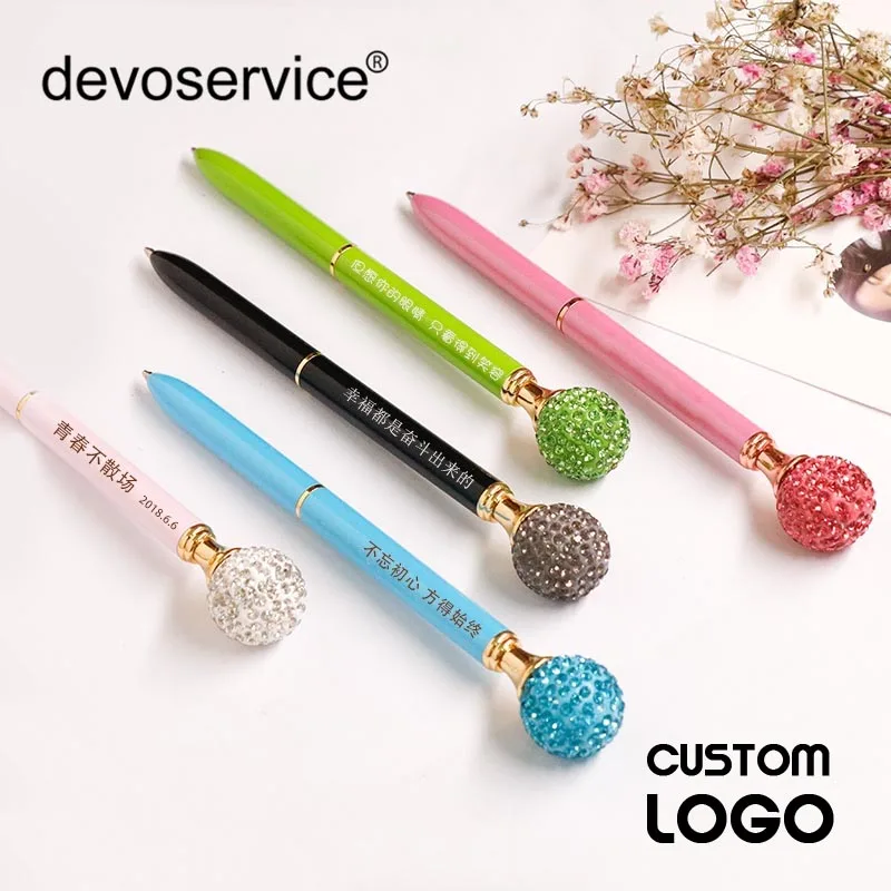 Your Name Logo Custom Colored Drill Ball Ballpoint Pen Logo High Grade Birthday Valentine's Day Engraved Gift Kid Teachers Gifts