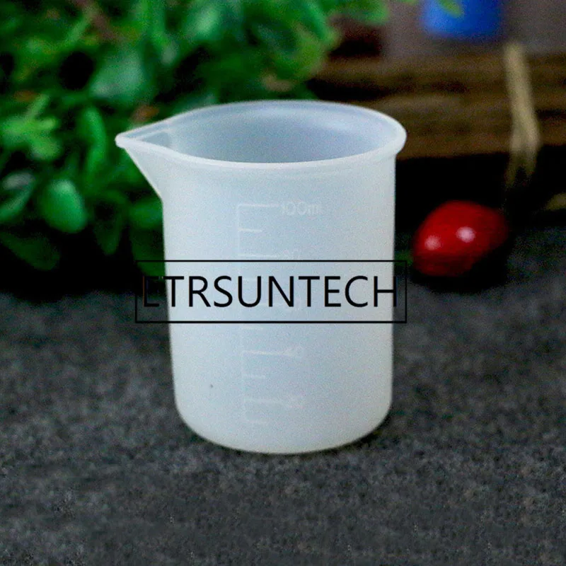 500pcs 100ml Transparent Cup Scale Crystal Glue Silicone Measuring Cup Reusable Measuring Tools For DIY Baking Tool