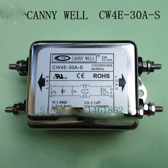 CW4E-30A-S  AC 110-250V 30A EMI power filter power supply filter purifier Electrical Equipment