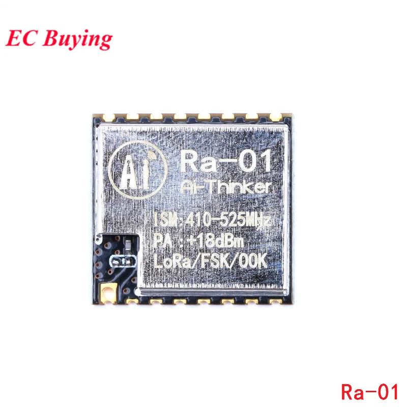 1-10 Buah Ra-01 SX1278 Modul Nirkabel Spektrum Penyebaran LoRa 433MHz 410-515Mhz Port Seri Nirkabel Antarmuka UART SPI Adaptor Ra01