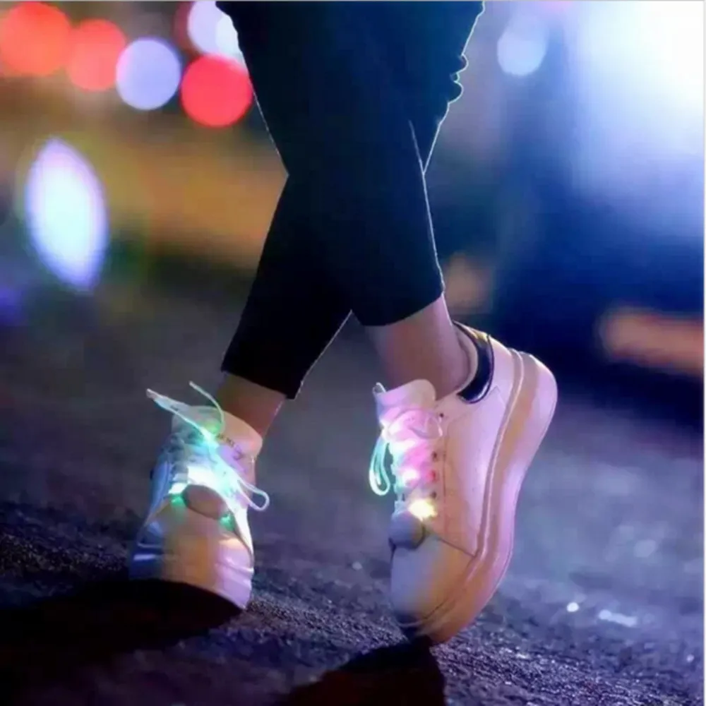 VNL LED Shoelaces Light Up With Battery 120CM Waterproof String Light For Party Hip-Hop Dancing Skating Night Run