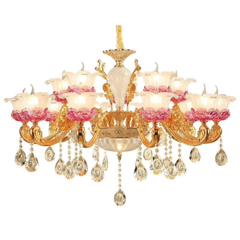 

Modern Chandelier Lighting Nordic Living Room Bedroom Lamps Dining Room Gold Zinc Alloy Crystal Chandeliers LED