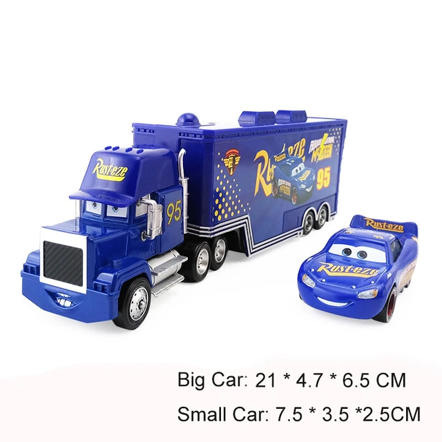 Disney Pixar Cars 3 Blue Lightning McQueen And Blue No. 95 Heavy Truck 1 55 Model Children Toys Disney Cars Combination Sale AliExpress