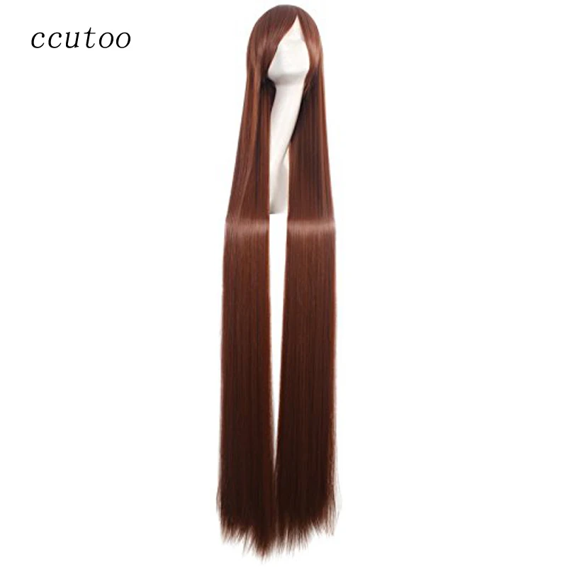 

ccutoo 59" 150cm Straight Long Full Bangs Synthetic Hair High Temperature Fiber Cosplay Wigs Perrque