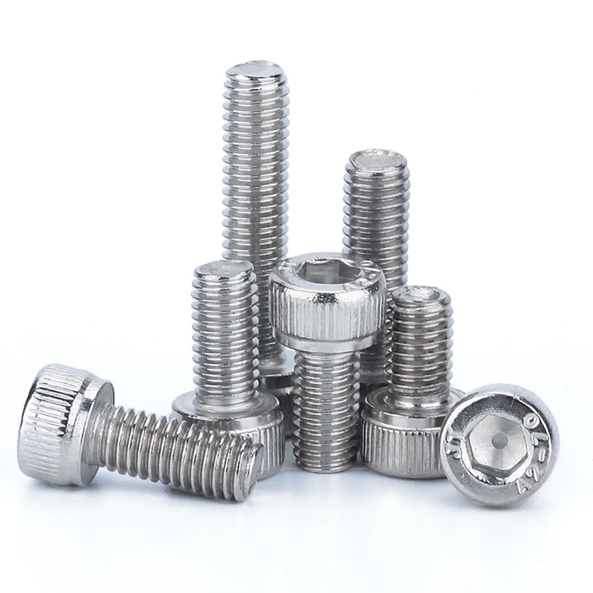 304 Stainless Steel Hexagon Socket Head Cap Screws Hex Socket Screw Length 4-100mm DIN912 M4 M5 M6 M8