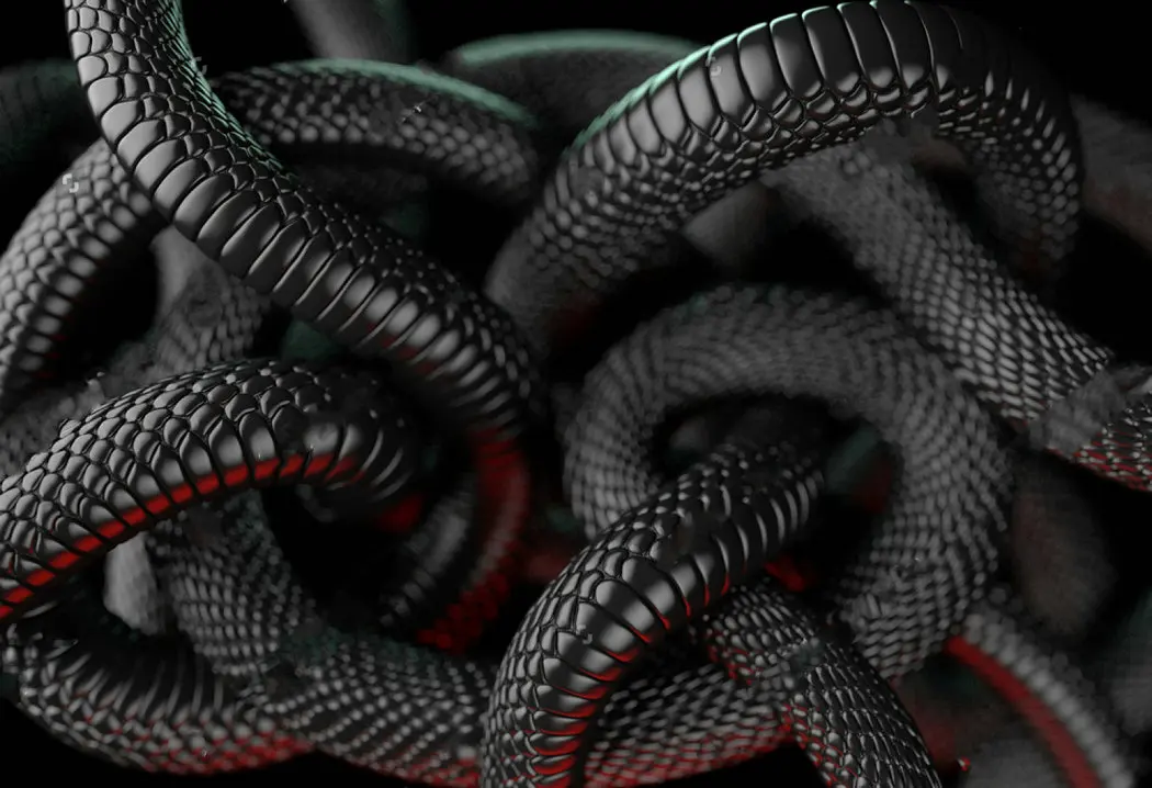 3d Snake Abstract black backgrounds Vinyl cloth High quality Computer print wall backdrops