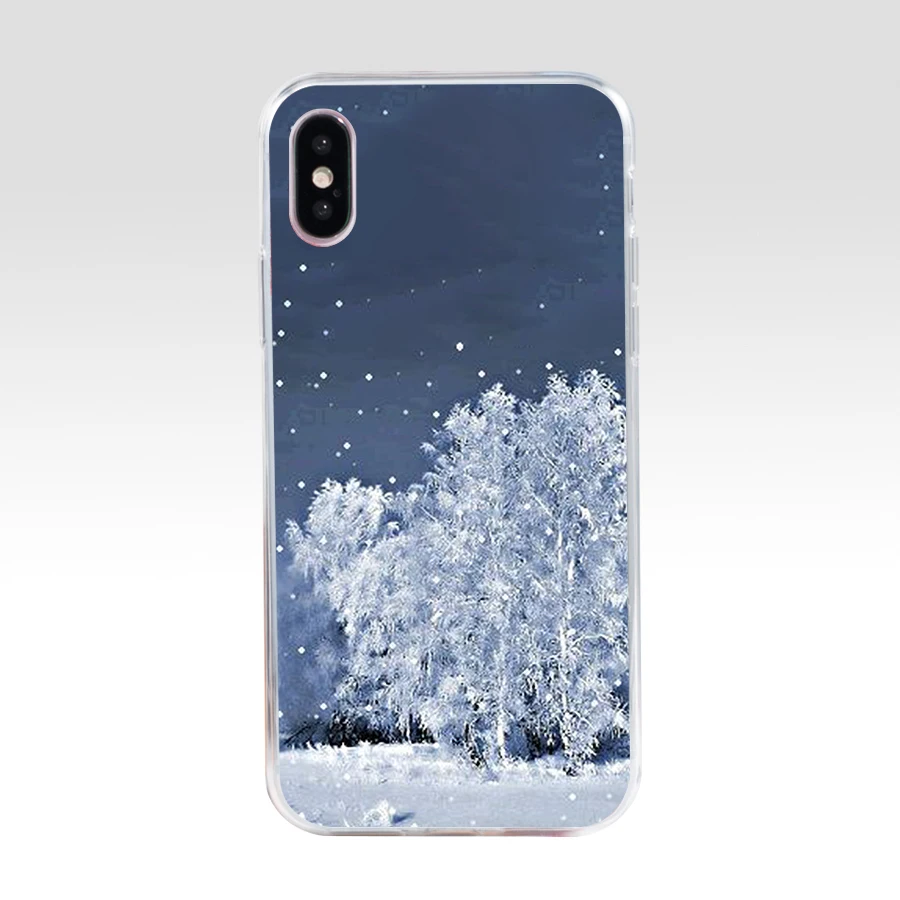 193SD Animated Winter snowman snow gift Soft Silicone Tpu Cover phone Case for iphone 5 5s se X XR XS Max case