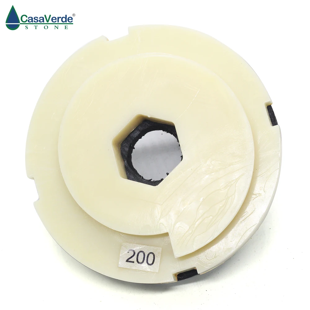 Dc-cegpp02 5 Inch Edge Polishing Pads Abrasive  Wheels Snail Lock Back For Marble And Granite