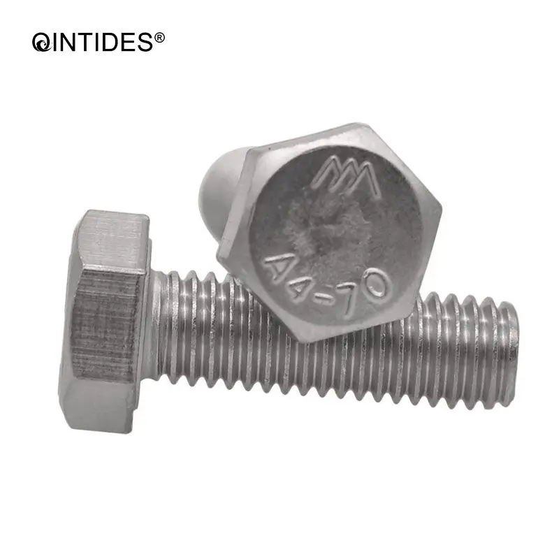 QINTIDES M20 M22 M24 Hexagon Head Bolts With Full Thread 304/316 Stainless Steel Bolts Hex Screw Threaded Up To The Head Bolt
