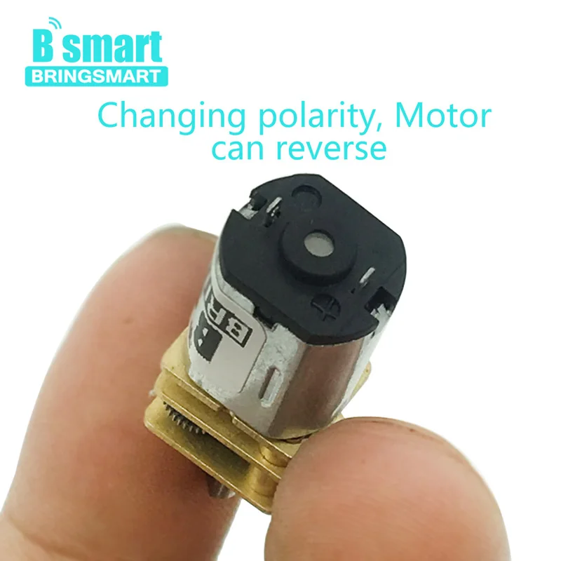 Bringsmart 3V 6V Micro DC Gear Motor 12 Volt With 15-1500RPM Speed And Reversed Control Low Noise Reducer For Toy Motor DIY