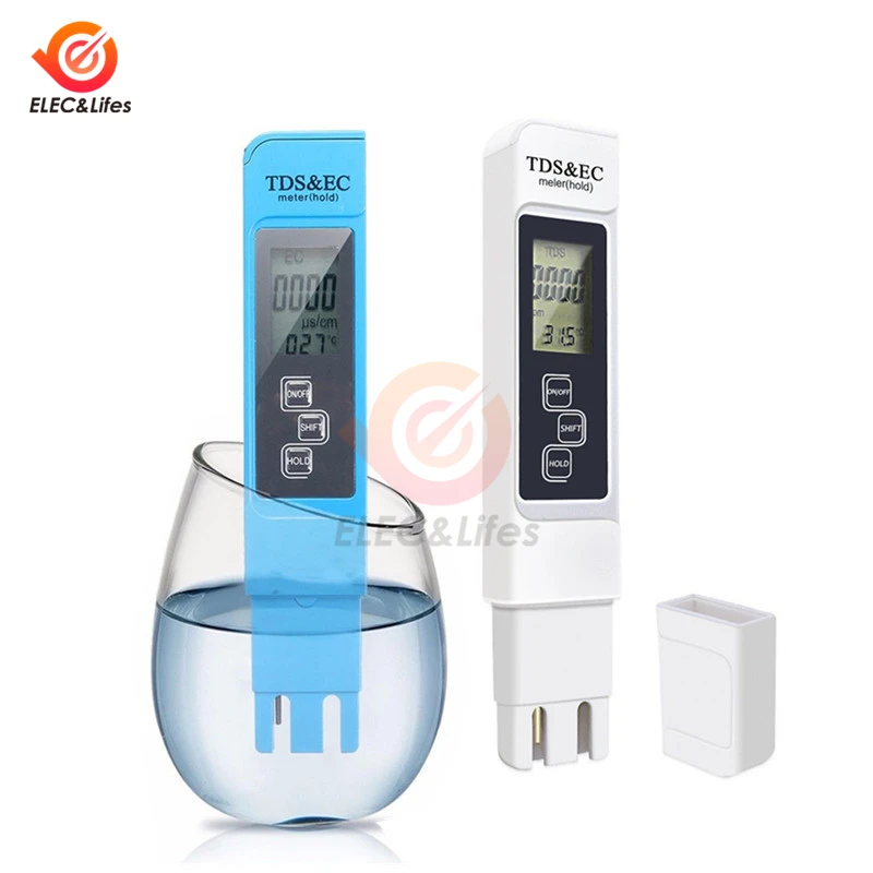 Mini TDS EC Meter Temperature Tester Pen LCD display Digital Water Quality Filter Purity Tester TDS-3 PH Meter