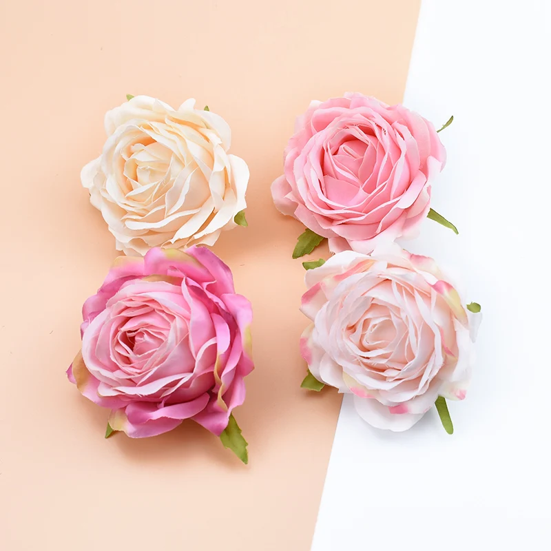 6/10 Stück hochwertige Rosen-Seidenblumen, künstliche Pflanzen für Wanddekoration, DIY-Hochzeits- und Heimdekorationszubehör, Kunstblumen zur Dekoration – Detail 5