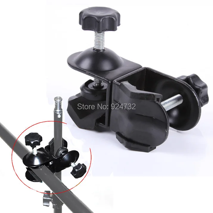 

Photo Dual Double U Clip C Clamp Bracket for Studio Camera Lighting Boom Arm light Stand