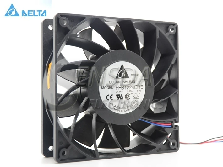 

for delta Blowers FFB1224EHE-F00 1238 12038 12cm 120mm 24V 1.5A wind capacity strong wind server inverter fan