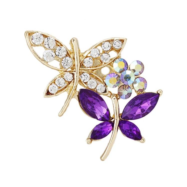 DIEZI Fashion Korean Cute Luxury Bouquet Brooch For Wedding Flower Crystal Rhinestone Bride Brooch Pins Women Brooch Jewelry