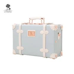 Mini maleta pequeña de maquillaje para niños, bolso de viaje de cuero Pu para niños, Maleta Retro de belleza, venta de equipaje para niños, barato