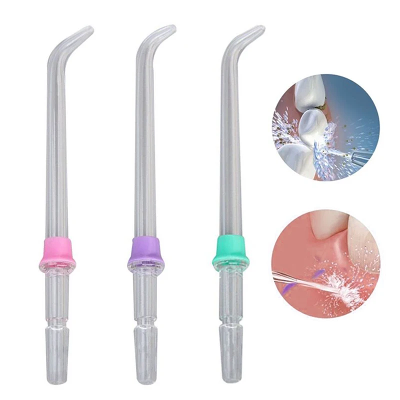 3 pieces substituição clássico jet dicas apto para waterpik oral irrigator bocal padrão para água flosser massagem goma dentes firmes