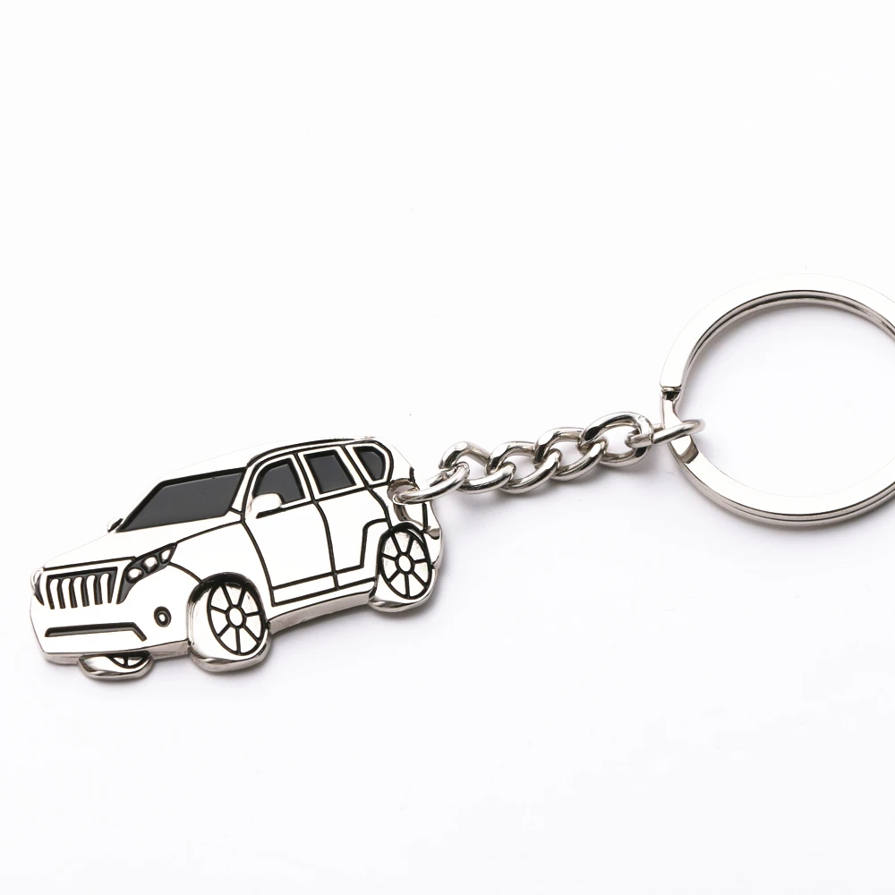 New 3D Design Zinc-Aluminium Alloy Keychain Key Ring Keyring Car Styling Accessories  for Toyata Prado