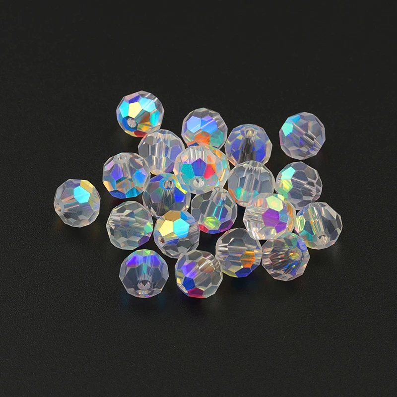 AAA Quality 4/6/8mm Faceted Rondelle Austria Crystal Beads Glass Football Beads Loose Spacer Beads for Bracelet Necklace Making