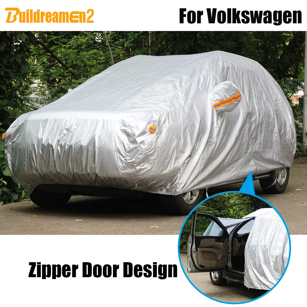 

Buildreamen2 Car Cover Waterproof Sun Shade Rain Snow Resistant Cover For Volkswagen Jetta Polo Touareg Multivan Magotan Sharan