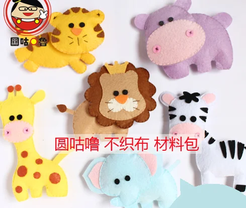 10 ~ 12cm Cartoon forest animal series tessuto feltro kit tessuto Non tessuto Craft set da cucito fai-da-te feltro materiale da lavoro manuale