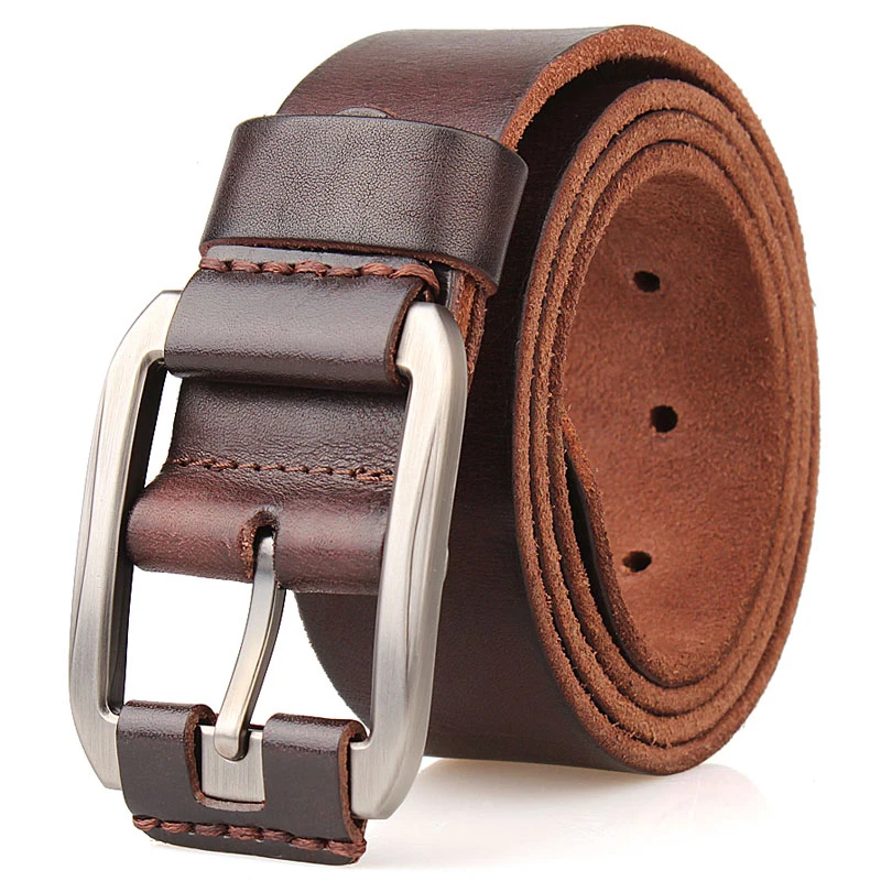 men designer summer belt for shorts high quality luxury  cowhide grain genuine leather vintage wide long soft basque belt