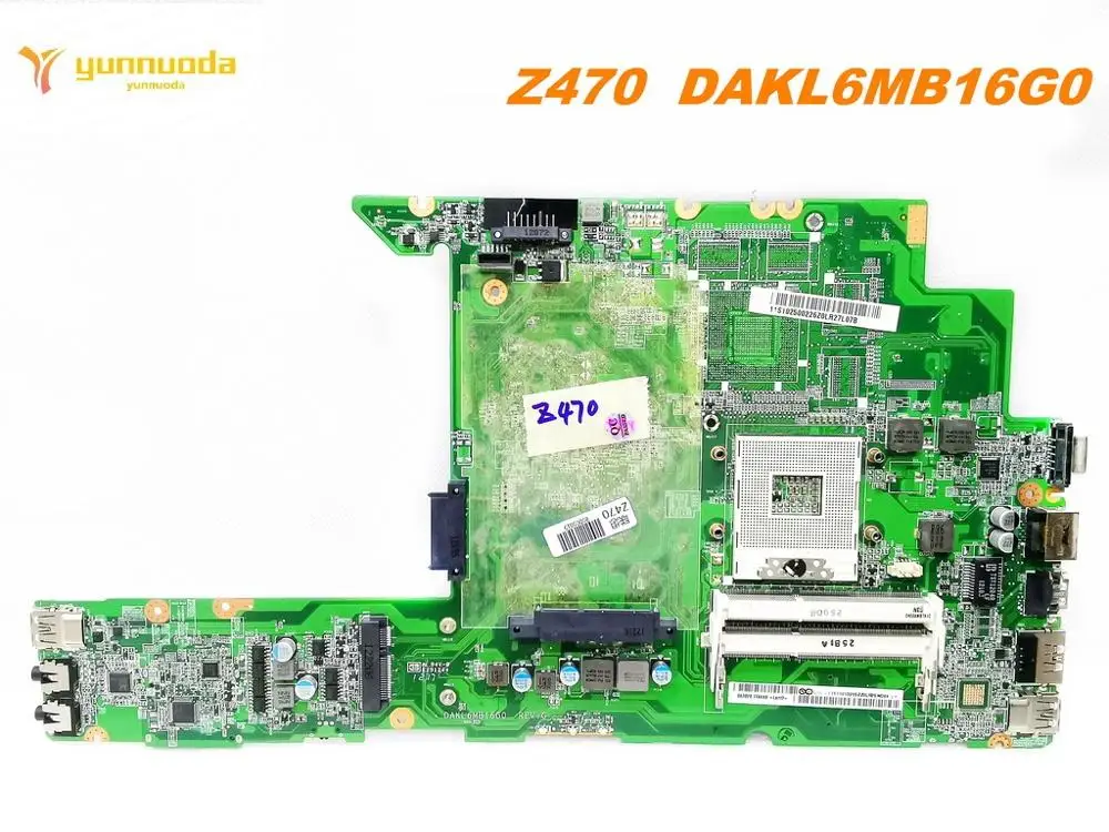 

DAKL6MB16G0 for Lenovo Z470 laptop motherboard tested good