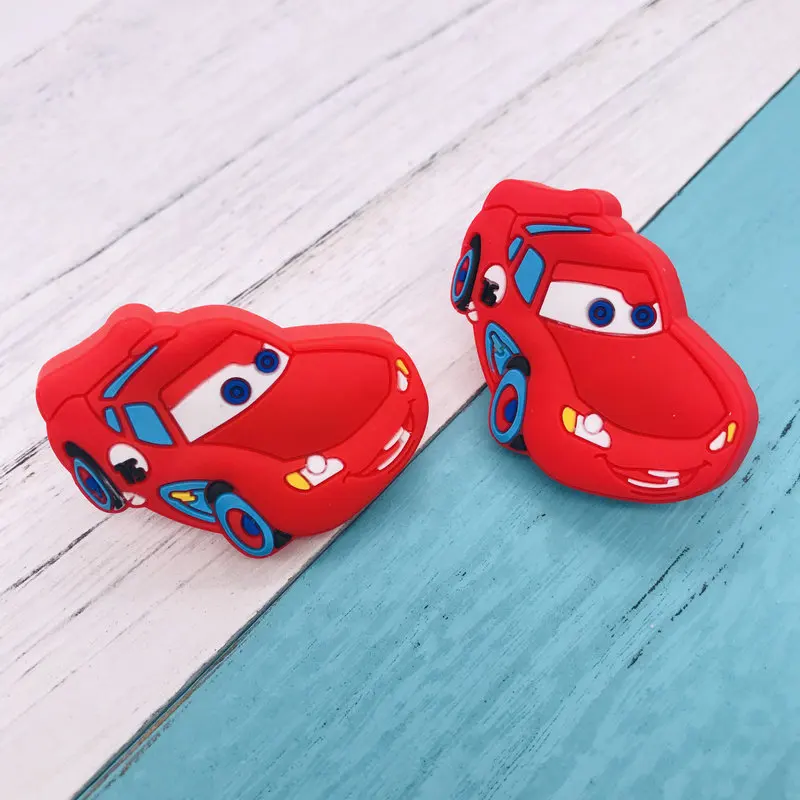 Children protection cartoon Red Car soft plastic drawer furniture handle for wardrobe cabinet door cartoon Drawer Pull handle