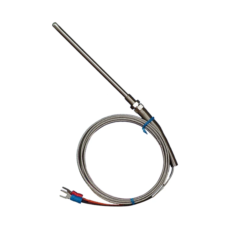 10cm Stainless Steel Probe Temperature Controller Sensor K Type Thermocouple Tube with 2m Wire Cable