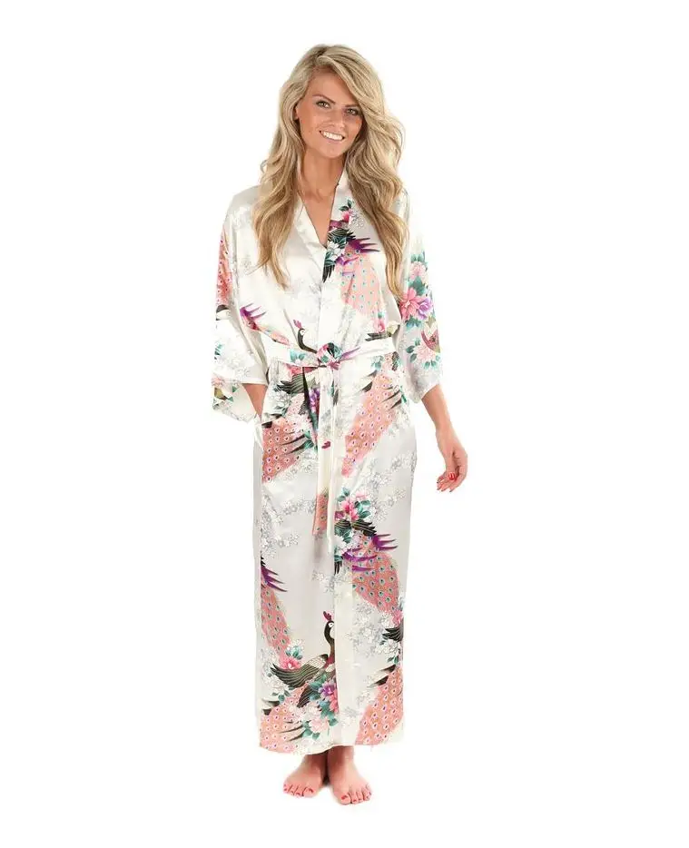 2015 Silk Bathrobe Women Satin Kimono Robes For Women Floral Robes Bridesmaids Long Kimono Robe 2015 Silk Bathrobe Women Satin Kimono Robes For Women Floral Robes Bridesmaids Long Kimono Robe