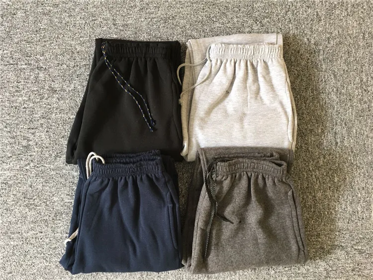 Spring Men Plus Size Pants Solid Baggy Loose Elastic Pants Cotton Sweatpants Casual Pants Autumn Straight Trousers