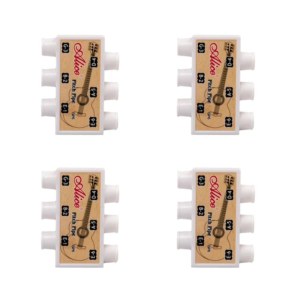 

4PCS Guitar Pitch Pipe Tuner Acoustic Guitar String Tuning Plastic E-A-D-G-B-E Guitar Accessories Guitar Tool