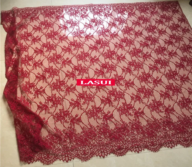 LASUI 1.5m *1.5m=1piece New  colors hollow cord eyelash lace fabric Soft French lace for diy Weeding Dress Accessories  C0194