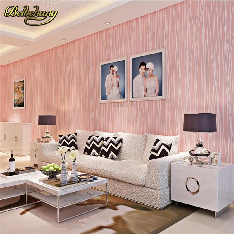 

beibehang papel de parede. Modern wallpaper stripe non-woven wall paper glitter background wallpaper striped for living room