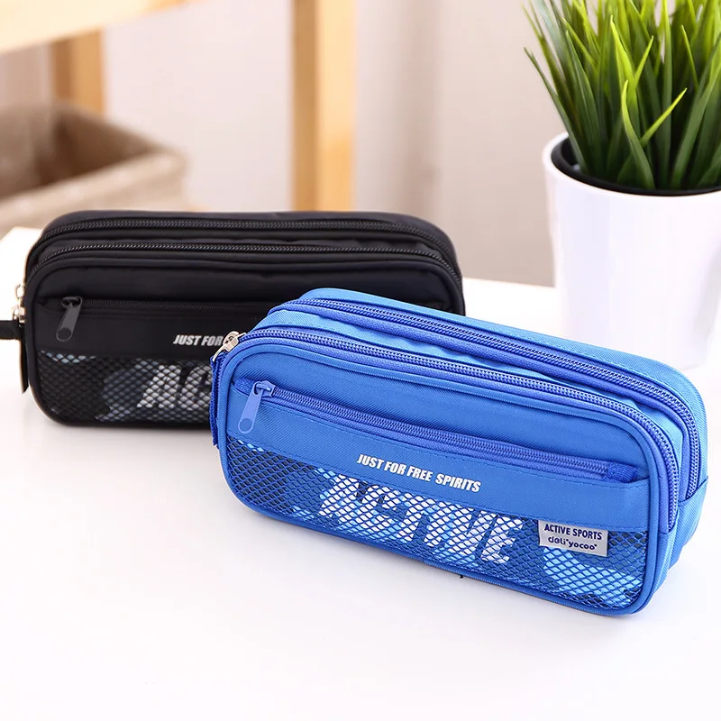 New High Quality Big Pen Curtain Multifunctional Boys Pencil Case Super Large Capacity Stationery Bags Box School Supplies