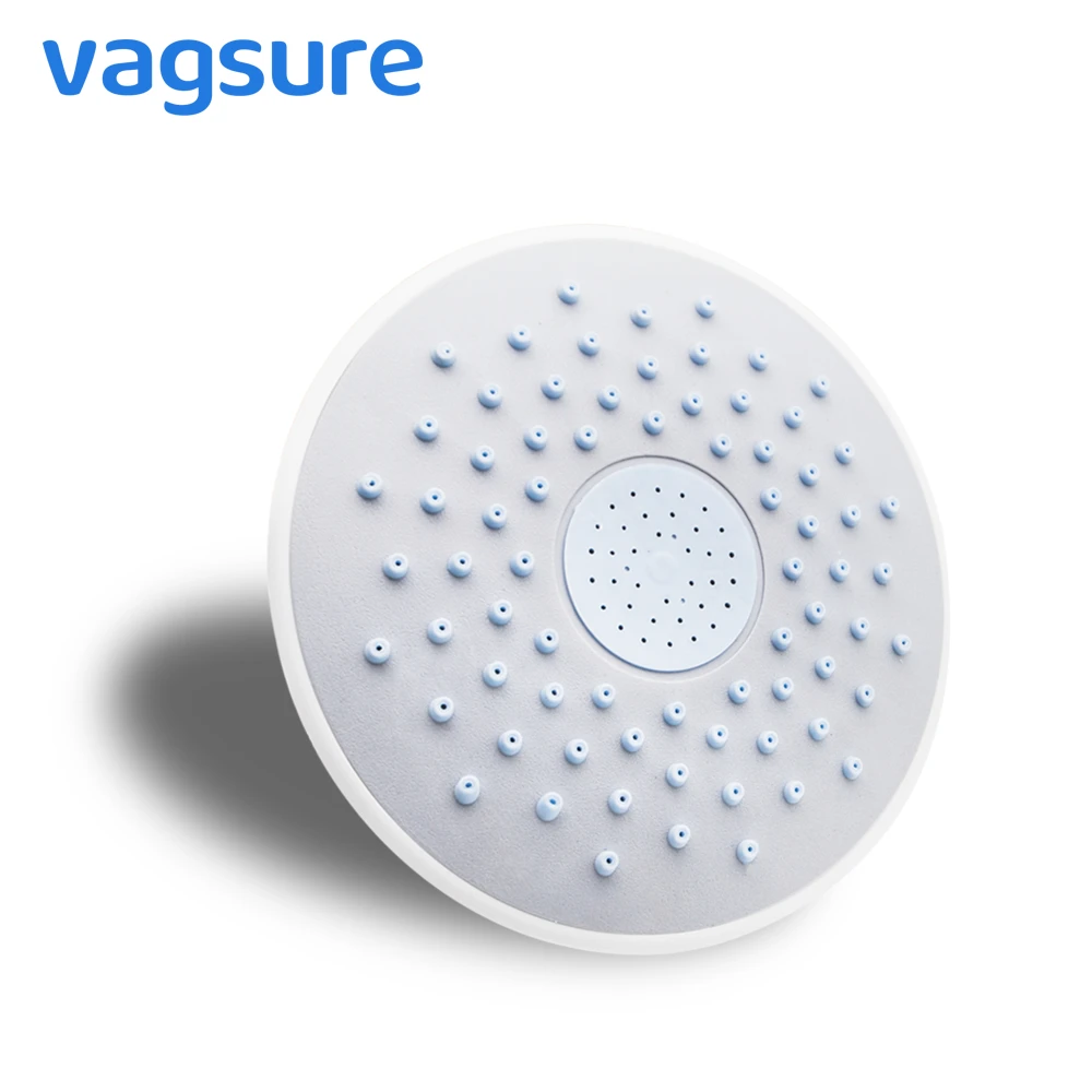 1pcs 19cm/7.52inch Round ABS Silicon Rubber Rainfall Top Shower Head For Rain Shower Cabin Room Roof Faucets Water Sprayers