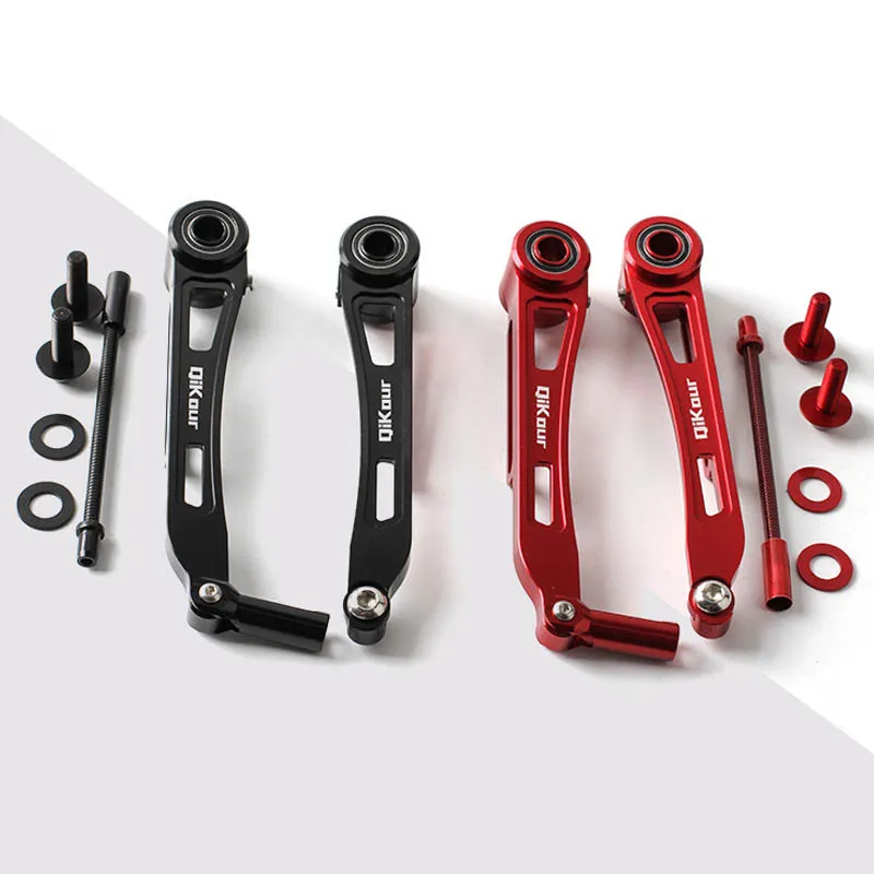 MUQZI 1 Pair   Mountain Bike Bicycle CNC Ultralight V Brake Clamp Folding Car Long Arm V Brake Aluminum Alloy Modification Brake